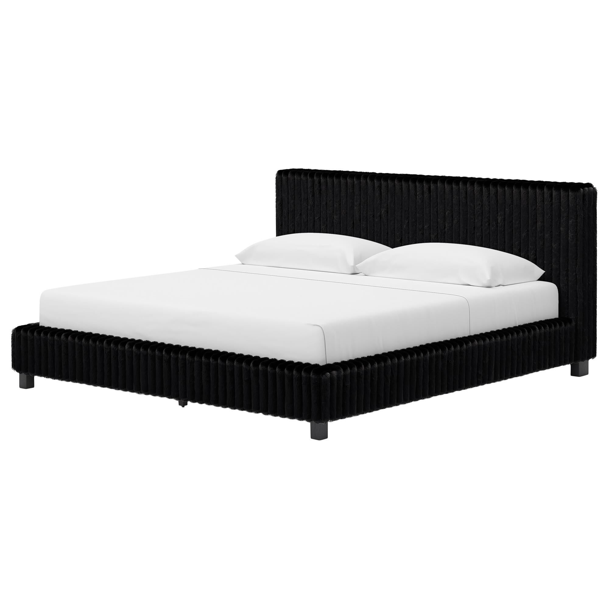 Ashley Zuraleus King Upholstered Platform Bed in Black