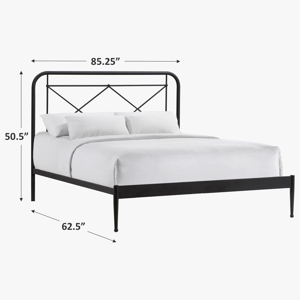 Hawthorne Furniture Vintage Queen Metal Panel Bed in Matte, , large
