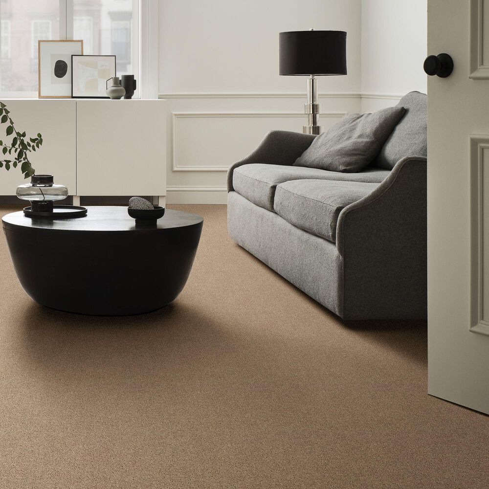 Shaw Cabana Bay Solid Carpet in Camel, , large