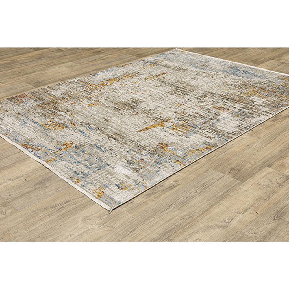 Oriental Weavers Bauer Stressed Abstract 6&#39;7&quot; x 9&#39;6&quot; Beige Area Rug, , large