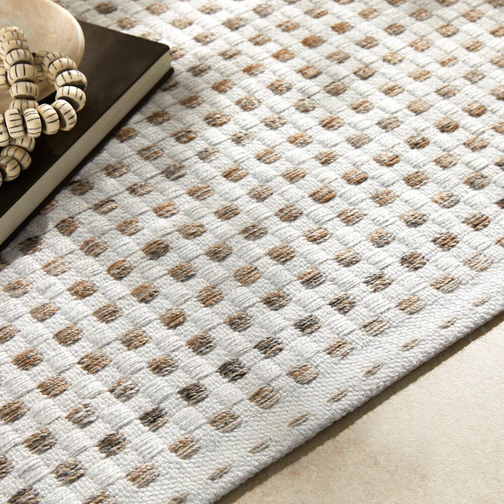 Surya Ariel White, Medium Gray and Taupe 10&#39; x 14&#39; Area Rug, , large