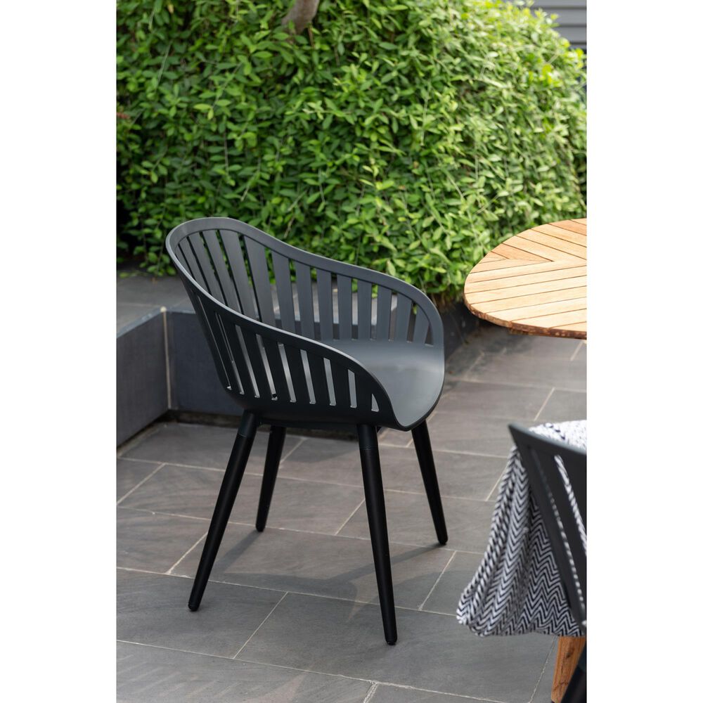 International Home Miami Pipe 11-Piece Rectangular Extendable Patio Dining Set in Black and Brown, , large