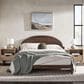 Walker Edison Elias Queen Platform Bed with Arched Headboard in Brown, , large