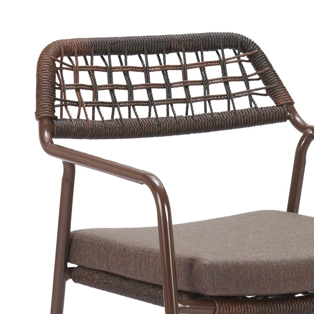 Zuo Modern Rio Outdoor Dining Chair in Brown (Set of 2), , large