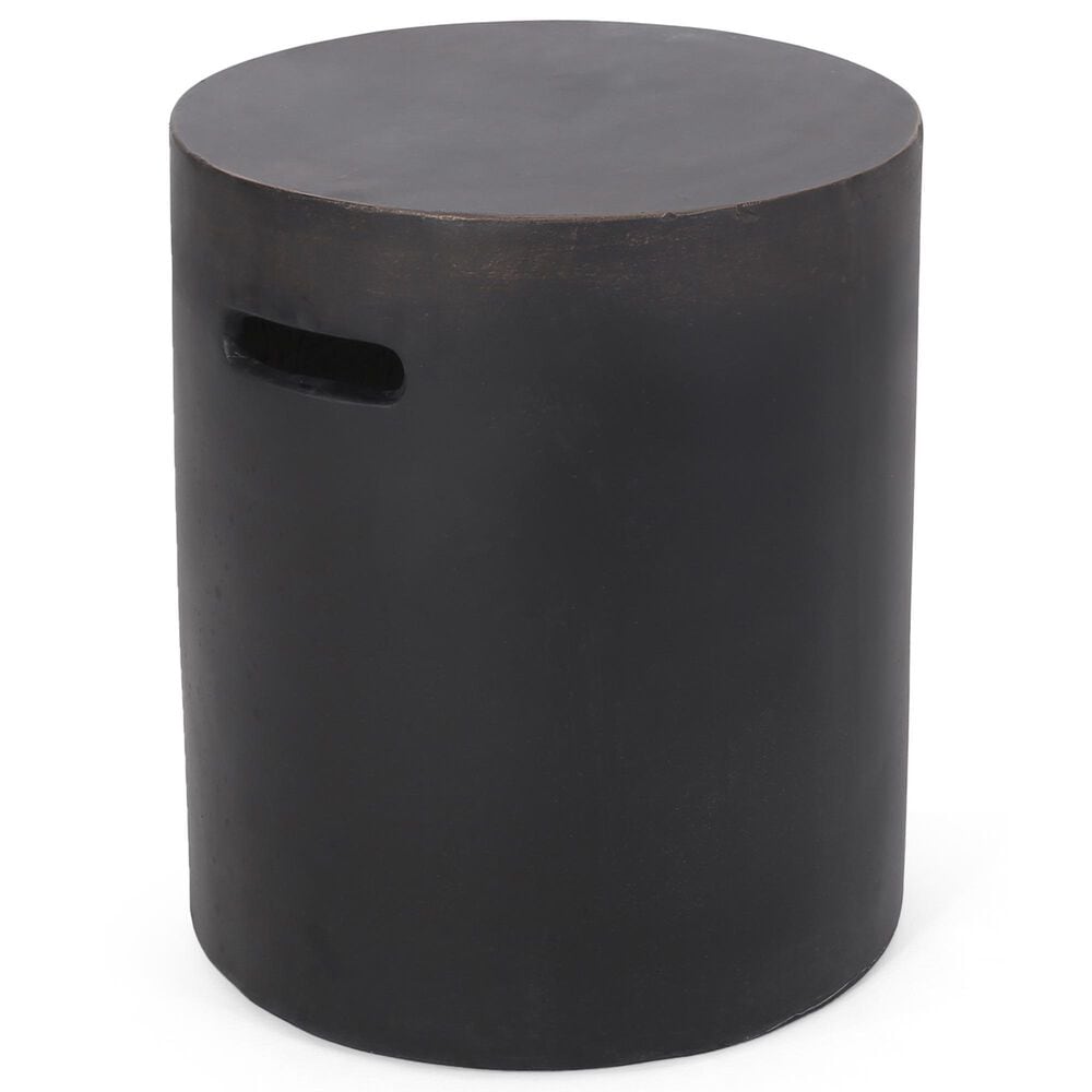 Hearth and Haven Outdoor Cylindrical Side Table with Integrated Handle Cutout in Copper, , large