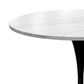 Leisuremod LeisureMod Verve Collection Modern Bar Height Table Black Base with 27 Round Marble White Sintered Stone Top, , large