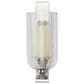 Maple and Jade 16" Single Indoor/Outdoor Wall Mount Candle Holder in Polished Silver and Clear, , large