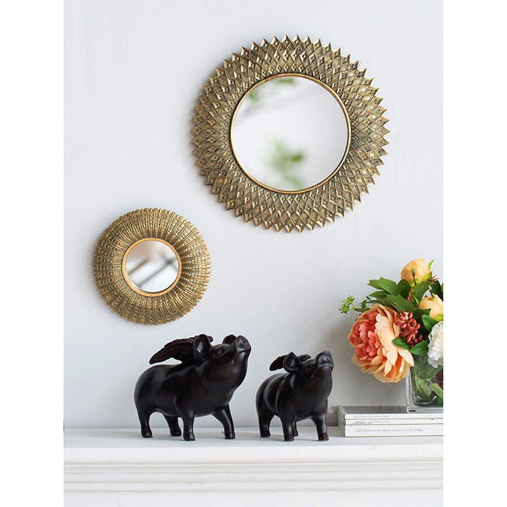 A&amp;B Home Accent Wall Mirror in Antique Gold, , large