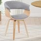 Armen Living Summer Arm Chair with Gray Upholstery in Oak, , large
