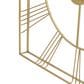 Maple and Jade Open Frame Square Decorative Wall Clock in Polished Gold, , large