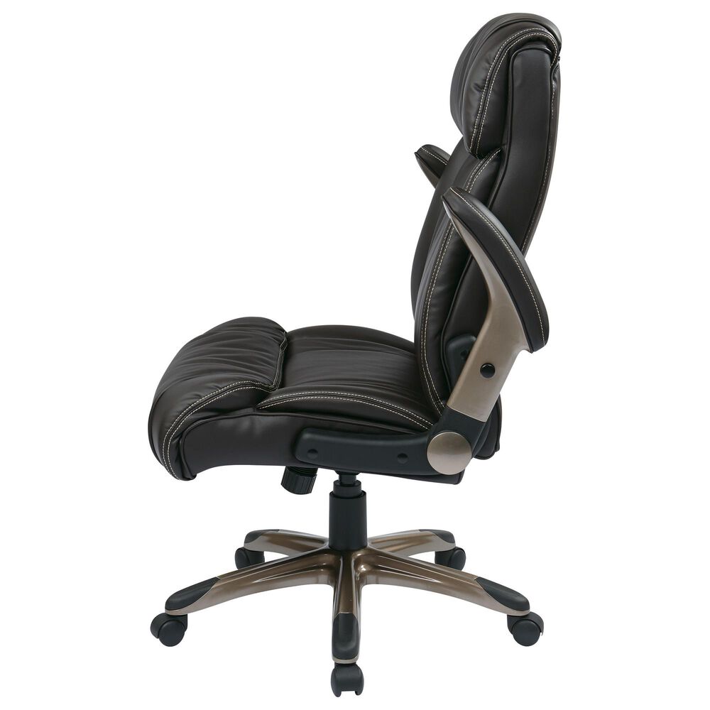 Valor Living Executive Chair with Flip Arms in Cocoa, , large