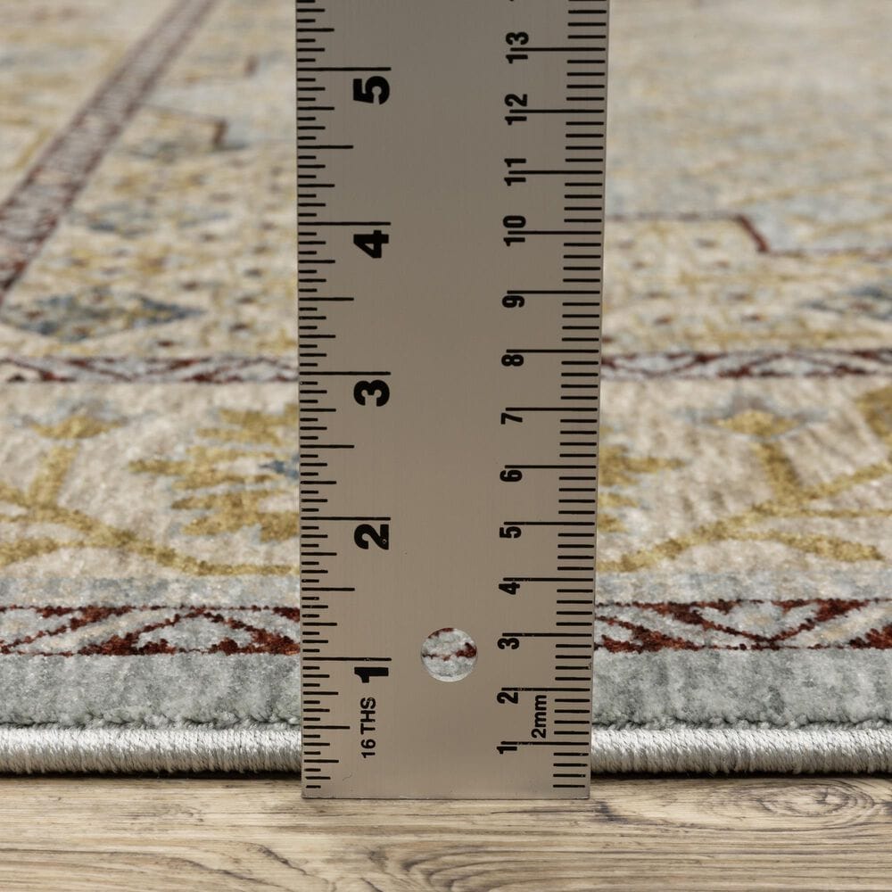 Oriental Weavers Capella Blue and Gold 7&#39;10&quot; x 10&#39;10&quot; Area Rug, , large