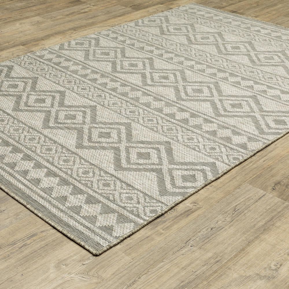 Oriental Weavers Tortuga TR03A 3&#39;3&quot; x 5&#39; Beige and Black Area Rug, , large