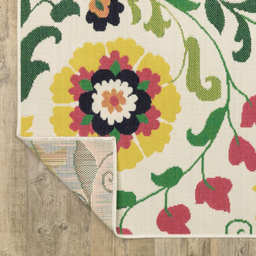 Oriental Weavers Havana HAV10 Ivory and Multicolor 6'7" x 9'2" Indoor/Outdoor Area Rug, , large
