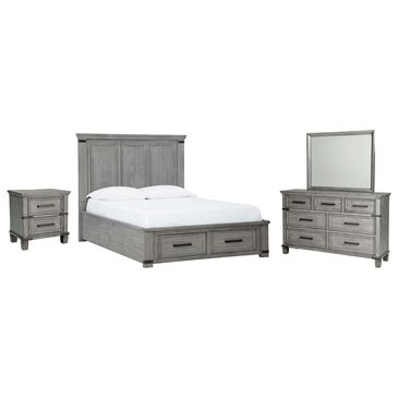 Signature Design by Ashley Russelyn 4 Piece Queen Bedroom Set in Gray, , large