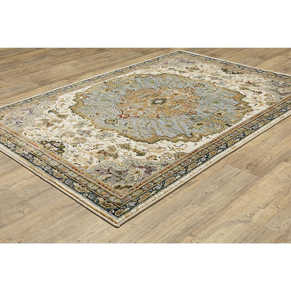 Oriental Weavers Andorra 6&#39;7&quot; x 9&#39;6&quot; Ivory and Blue Area Rug, , large