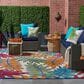 Nourison Aloha Floral 7" x 10" Multicolor Indoor/Outdoor Area Rug, , large