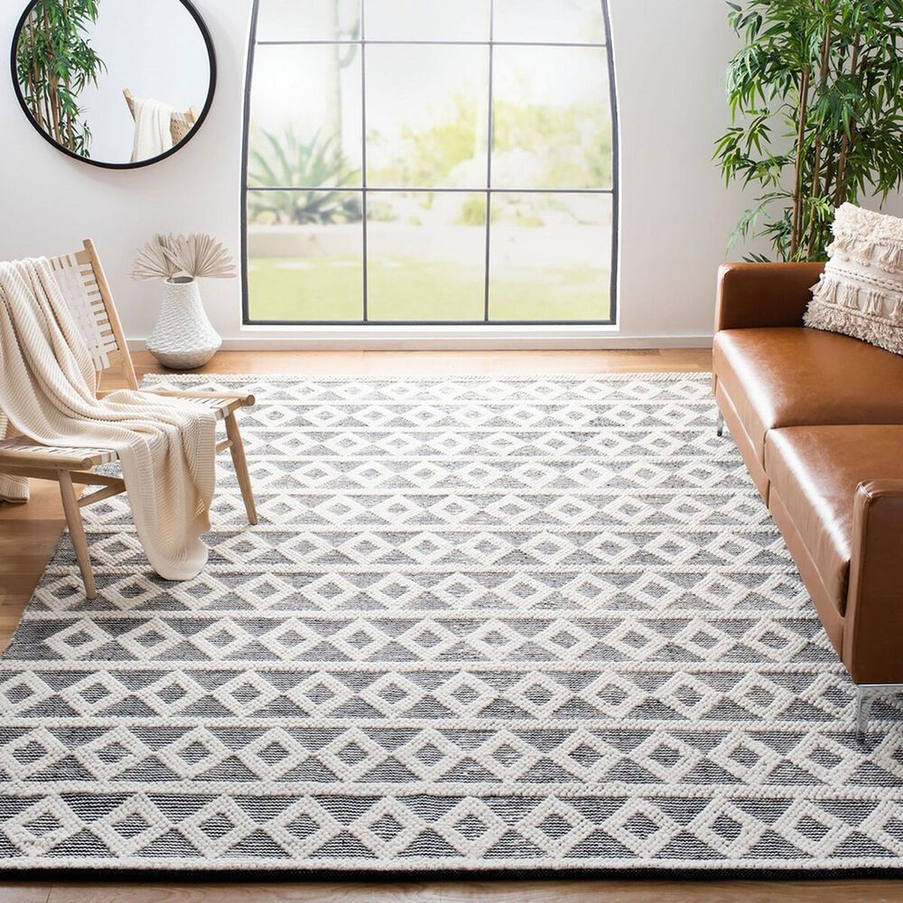 Safavieh Natura NAT479A 8&#39; x 10&#39; Ivory and Black Area Rug, , large