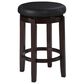 Linden Boulevard Maya Swivel Counter Stool with Black Cushion in Brown, , large