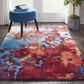 Nourison Prismatic PRS13 3"9" x 5"9" Blue and Flame Area Rug, , large