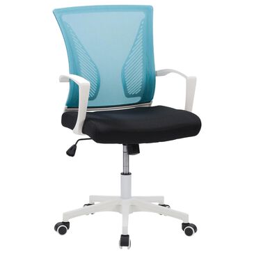 CorLiving Workspace Ergonomic Mesh Back Office Chair in Teal and Black, , large