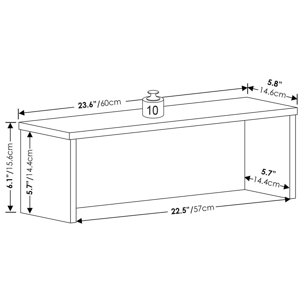 HOMLUX 23" Kitchen Counter Stackable Organizer Shelf in Marble White, , large