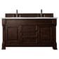 James Martin Vanities Brookfield 60" Double Bathroom Vanity in Burnished Mahogany with 3 cm Lime Delight Quartz Top and Rectangular Sinks, , large