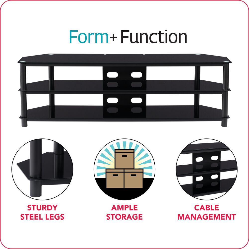 CorLiving Travers 70&quot; TV Console in Black, , large
