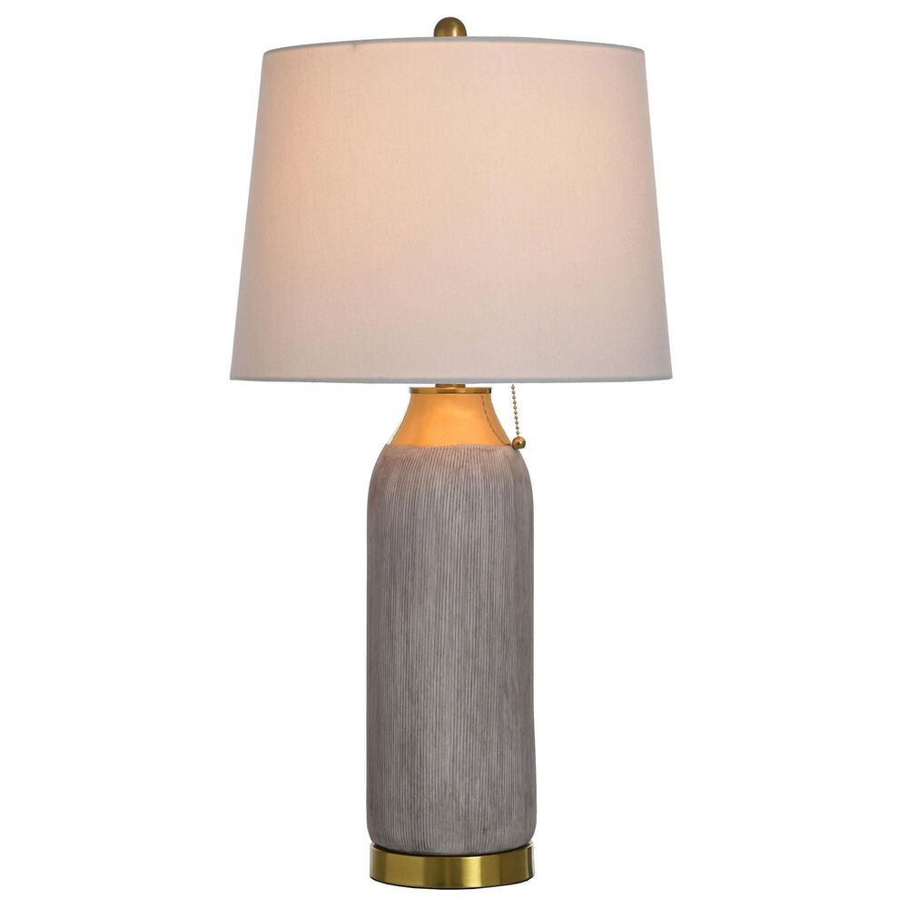 Flair Industries 30&quot; Ceramic Table Lamp in Plated Gold, , large