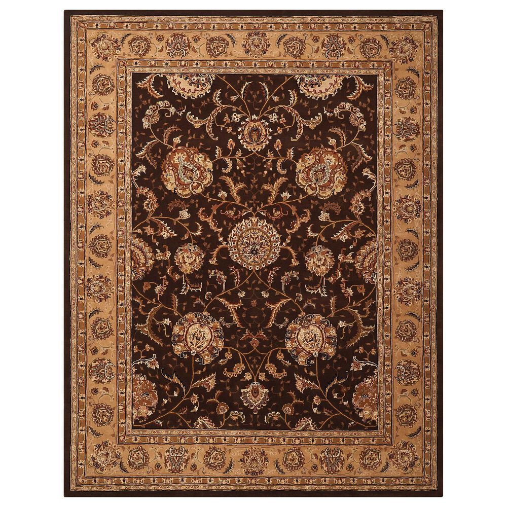 Nourison Traditional 8"6" x 11"6" Brown Area Rug, , large