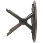 HOMLUX Outdoor Stanford Round Acacia Wood Dining Table with X Base in Gray - Table Only, , large