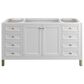 James Martin Vanities Chicago 60" Single Bathroom Vanity in Glossy White with 3 cm Charcoal Soapstone Quartz Top and Rectangular Sink, , large