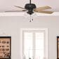 Hunter Shady Grove 52" LED Indoor Ceiling Fan with Light in Matte Black with Golden Maple Blades, , large
