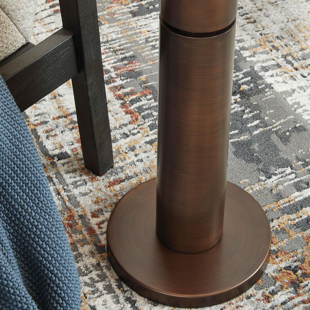 Ashley Wendfield Metal Floor Lamp in Antique Copper, , large