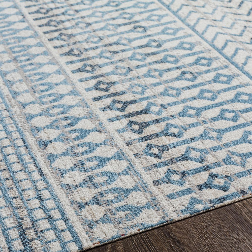 Surya Lavadora LVR-2335 2&#39;7&quot; x 7&#39;3&quot; Ink Blue, Black, Gray and Light Beige Runner, , large