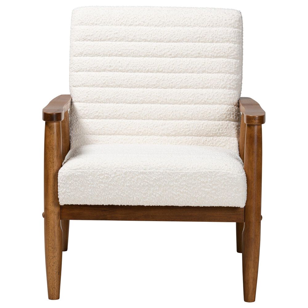 Baxton Studio Stratton Arm Chair in Cream, , large