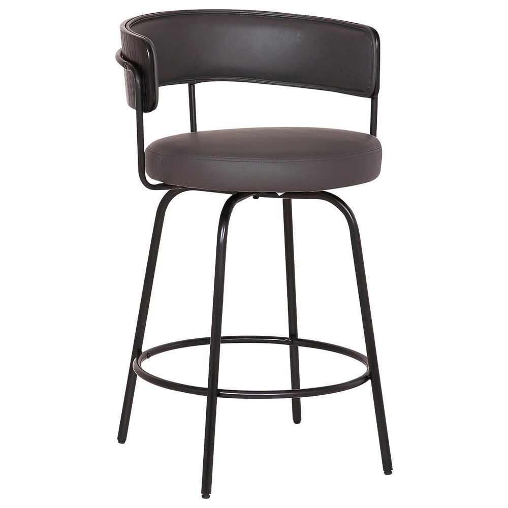 Blue River Avalon 26" Swivel Barstool in Black, , large