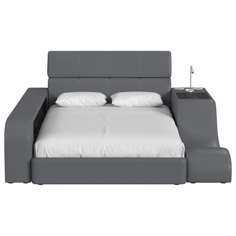 Mayberry Hill Valari Full Bed with Electronic Features in Grey, , large