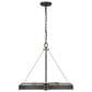 Golden Lighting Vaughn 6-Light Medium Pendant in Natural Black and Aged Brass, , large