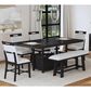 Mayberry Hill Transcend 6-Piece Rectangular Counter Height Dining Set in Charcoal, , large