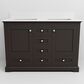 Lexora Home Dukes 48" Double Bathroom Vanity in Espresso with 2 cm White Quartz Top and Rectangular Sinks, , large