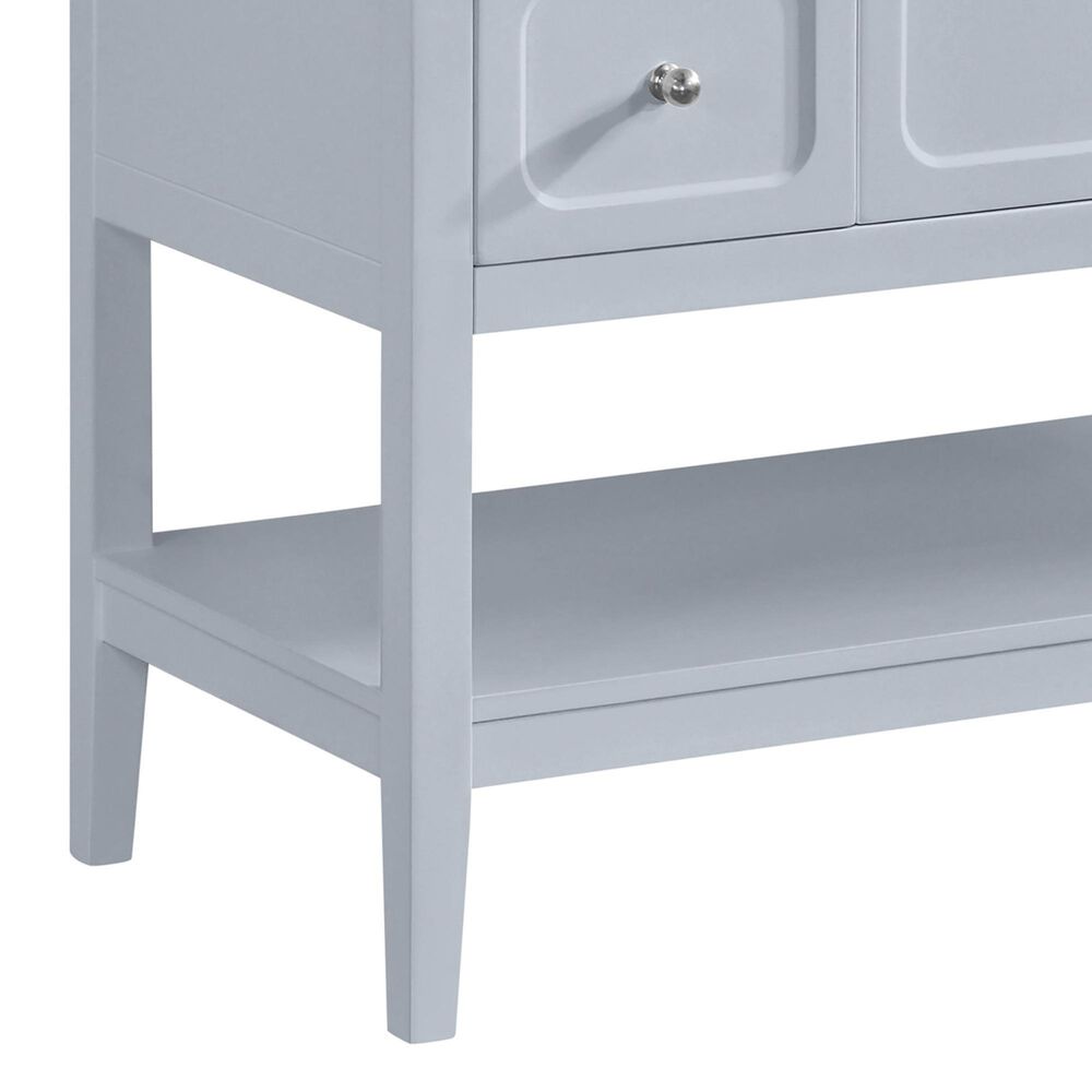 37B Ravello 36" Single Bathroom Vanity Cabinet in Soft Blue with Marble Top and Backsplash, , large