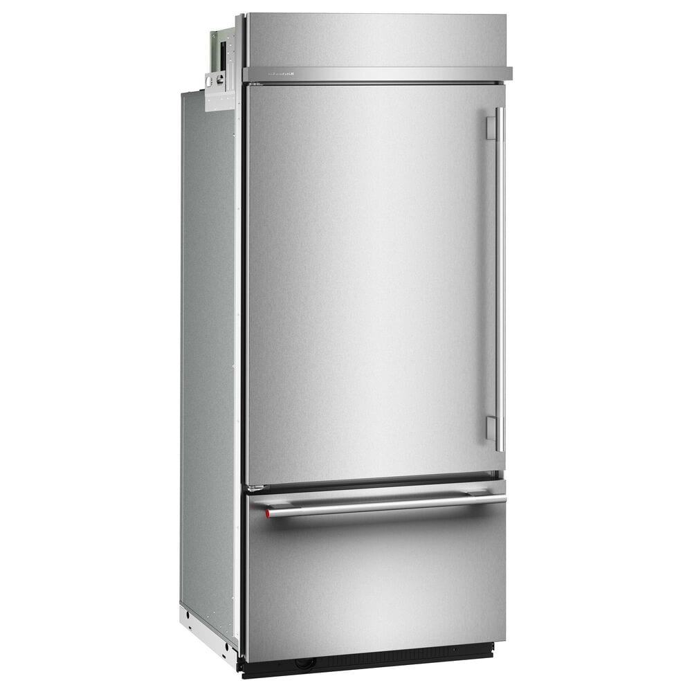KitchenAid 20.9 Cu. Ft. Built-In Bottom Mount Refrigerator with Right Hinge in PrintShield Stainless Steel, , large