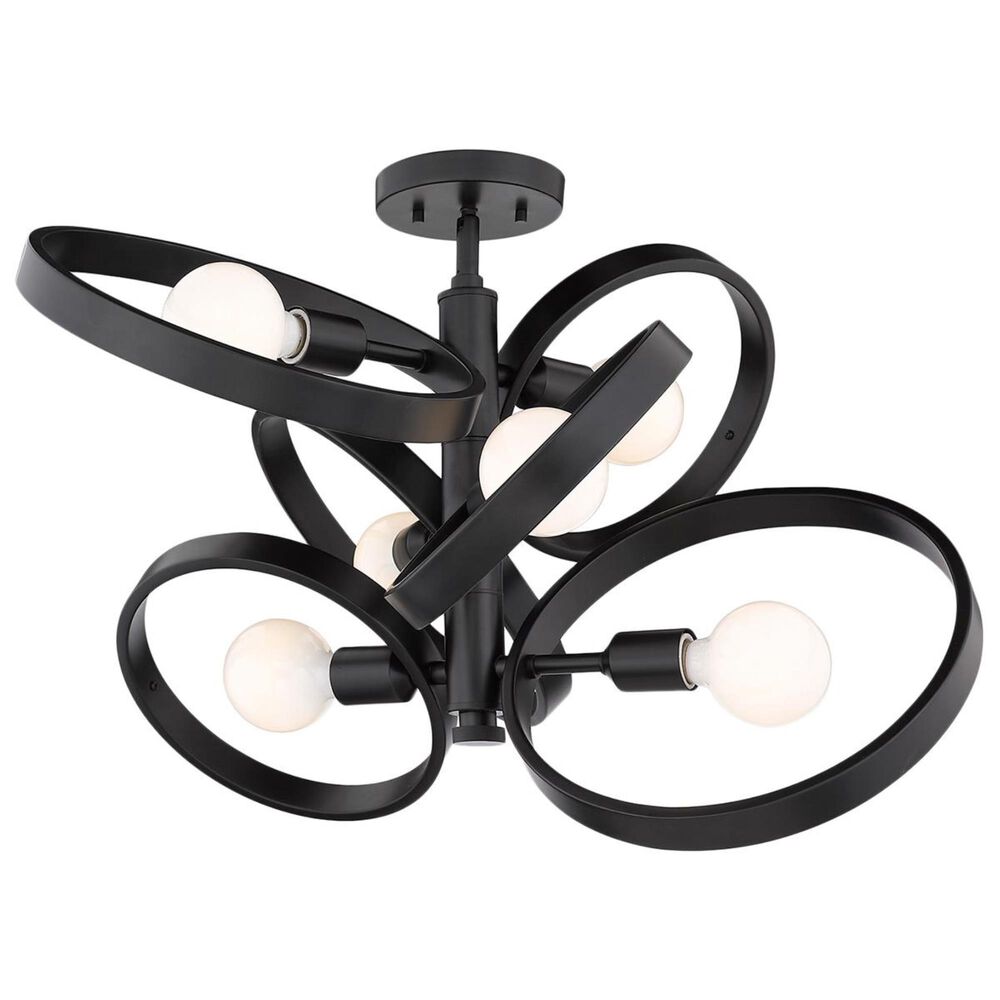 Golden Lighting Sloane 6-Light Semi-Flush in Black, , large