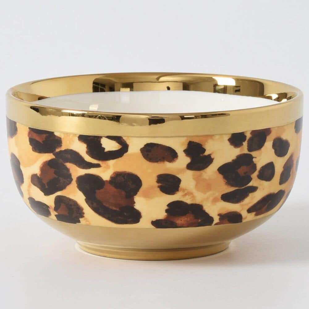 Pampa Bay Animal Print 6" Round Small Bowl in Gold, , large