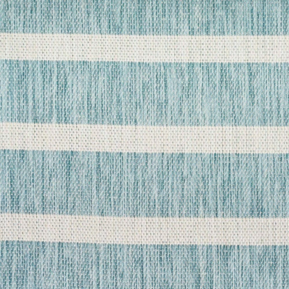 Nourison Positano POS03 Aqua and Ivory 7&#39; x 10&#39; Indoor/Outdoor Area Rug, , large