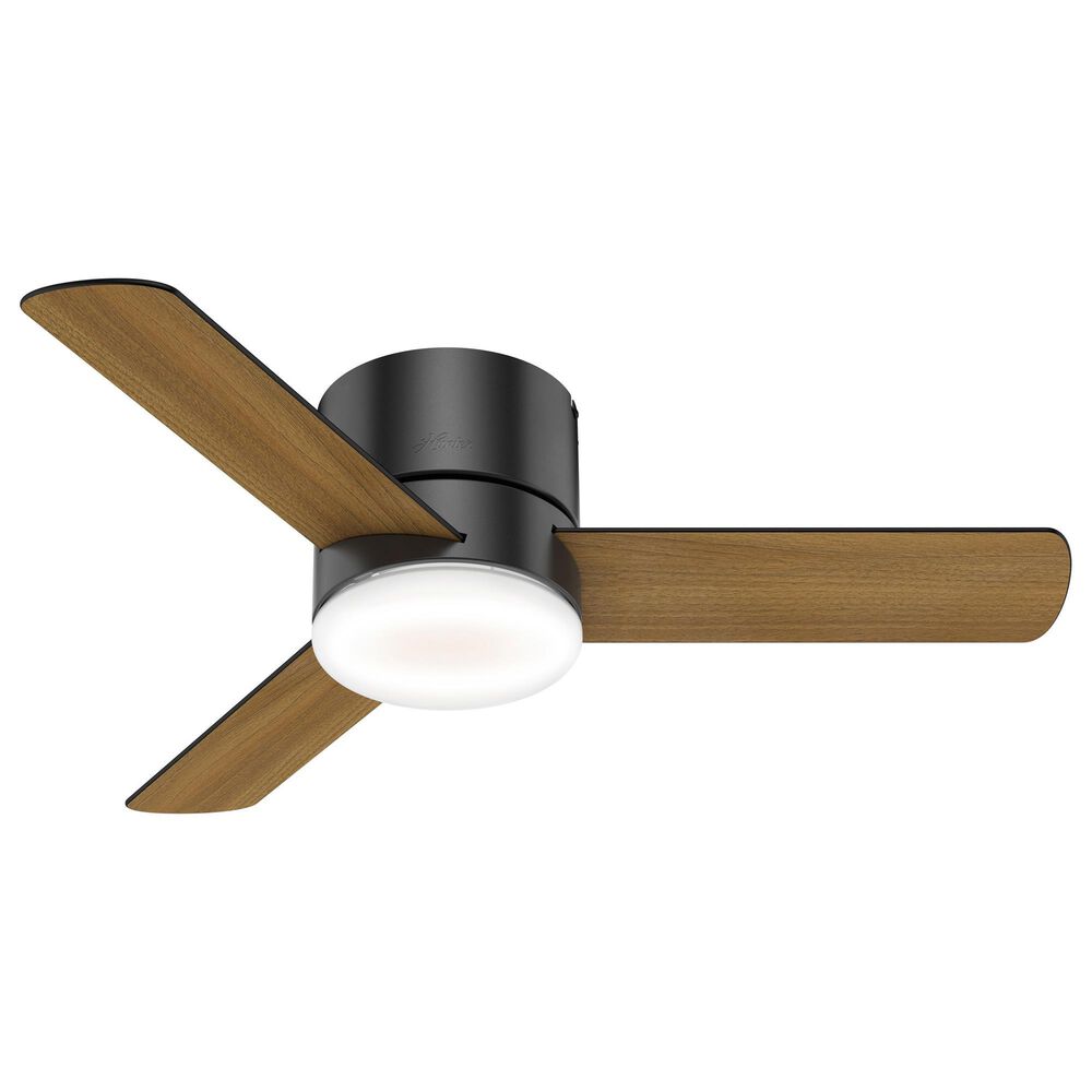 Hunter Minimus Low Profile 44" Ceiling Fan with LED Light in Matte Black, , large