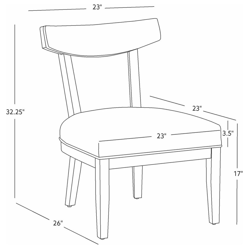Linon Home Decor Ballard Side Chair with Green Cushion in Warm Maple Truffle, , large