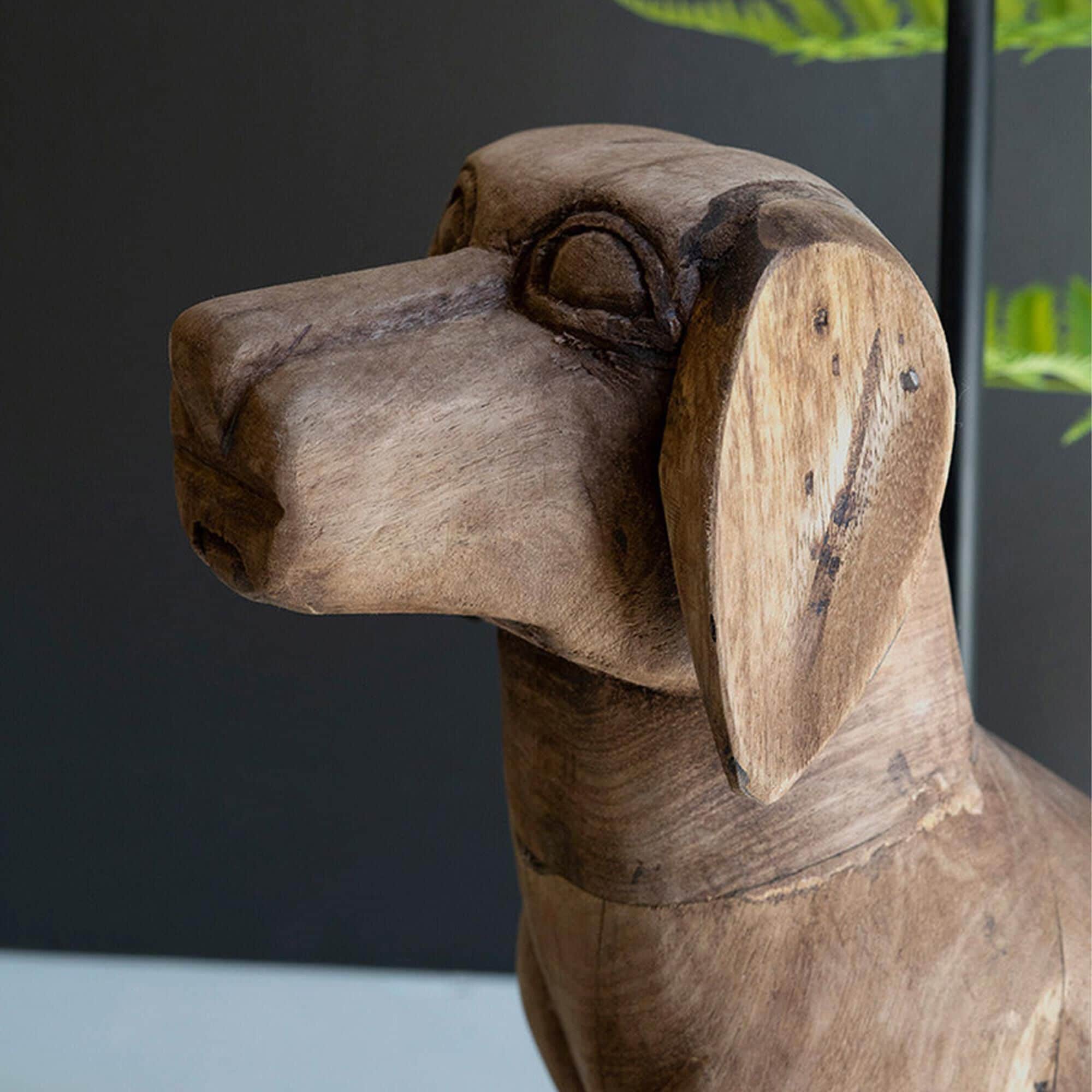 Wooden dog lamp new arrivals