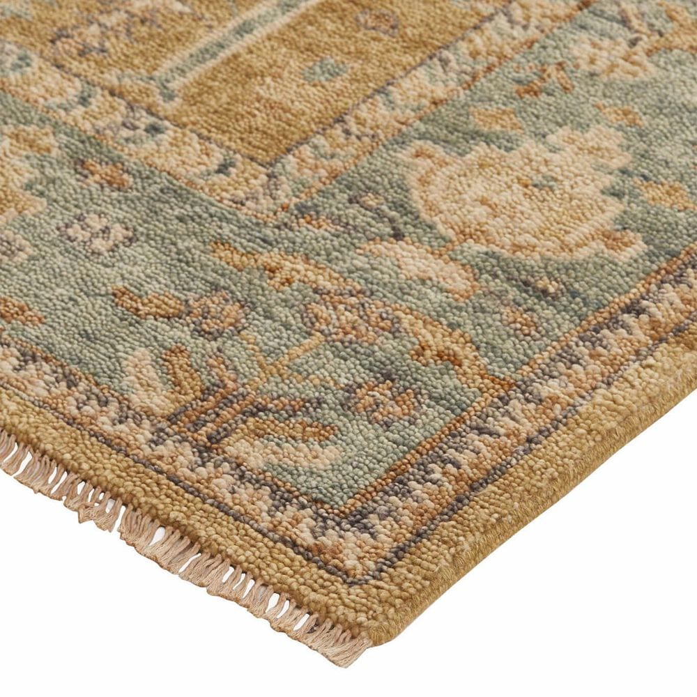 Feizy Carrington 7&#39;9&quot; x 9&#39;9&quot; Gold and Light Blue Area Rug, , large